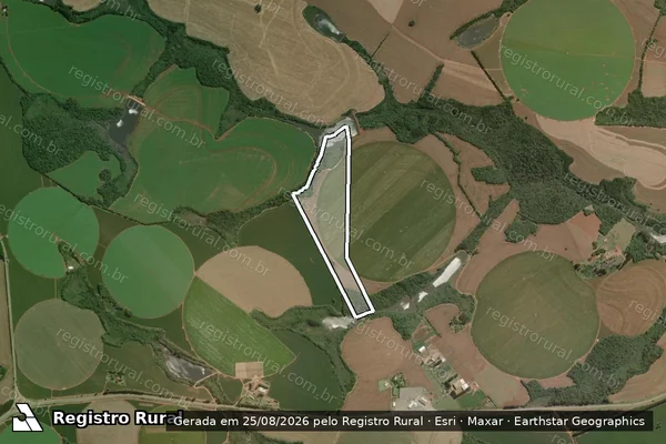 Imagem de satélite de Estância DLM - Gleba B - Área Total em Taquarivaí - SP