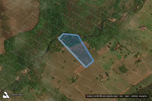 Imagem de satélite de FAZENDA SÃO FRANCISCO / GLEBA COOPERVIDA SÍTIO PEDACINHO DO CÉU  2 P em Caiapônia - GO