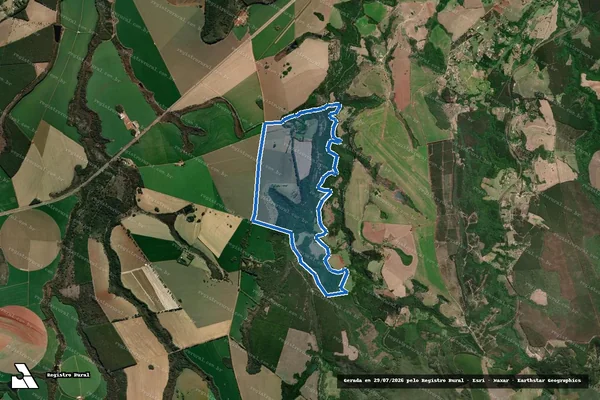 Imagem de satélite de Fazenda Água Limpa - Área 02 em Itapeva - SP