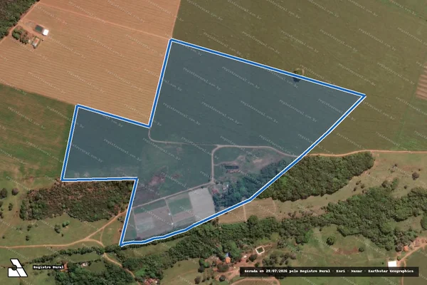 Imagem de satélite de FAZENDA BOM JARDIM LD PALMITO - Parcela 1 em Araguari - MG