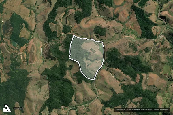 Imagem de satélite de Sítio São Cosme e Damião - área sede em Leopoldina - MG