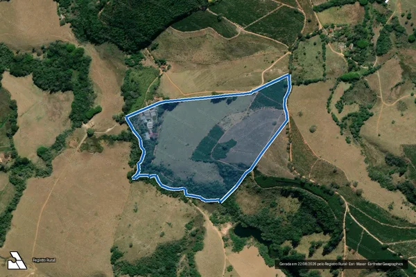 Imagem de satélite de Sítio do Jardim ? parte 1 e 2 - Sítio do Jardim - parte 1 em Jesuânia - MG