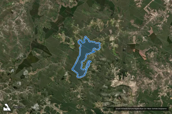 Imagem de satélite de FAZENDAS PILÕES GRANDE - Parte 1 em Ponto dos Volantes - MG