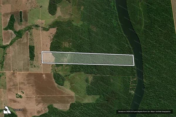 Imagem de satélite de PROJETO DE ASSENTAMENTO OURO BRANCO - LOTE 104 / Parcela 1