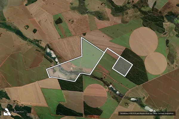 Imagem de satélite de FAZENDA CONCEIÇÃO DO TURVO - 001 em Jandaia - GO
