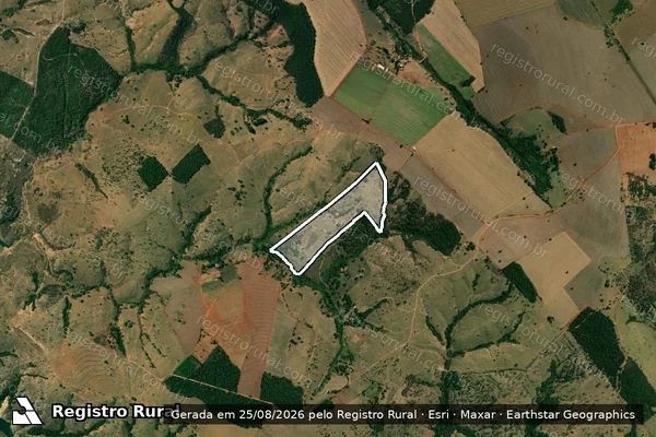 Imagem de satélite de FAZENDA AGUA FRIA - Parcela 1 em Grupiara - MG