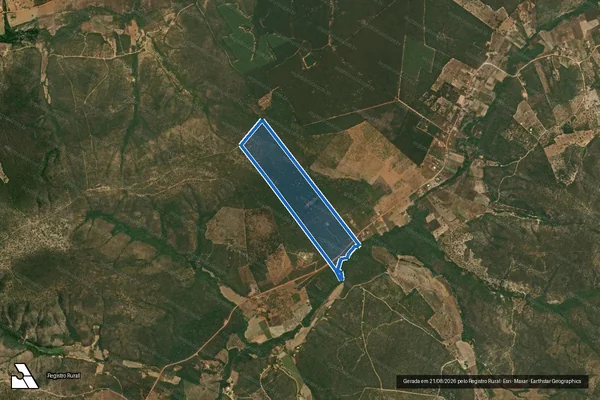 Imagem de satélite de FAZENDA RIO PRETO - Parte 1 em Rio Pardo de Minas - MG