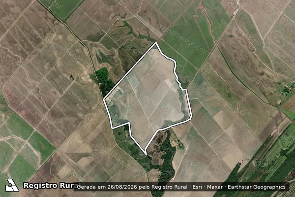 Imagem de satélite de Fazenda Segredo - GLEBA B01 em Tapes - RS