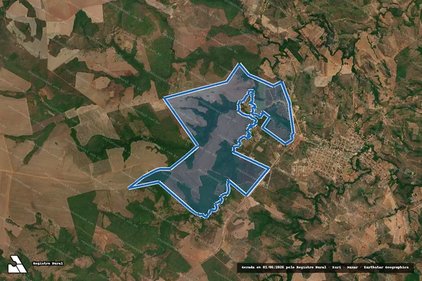 Imagem de satélite de FAZENDA ESCONDIDO - FAZENDA ESCONDIDO, PARTE REMANESCENTE em Aparecida do Rio Negro - TO