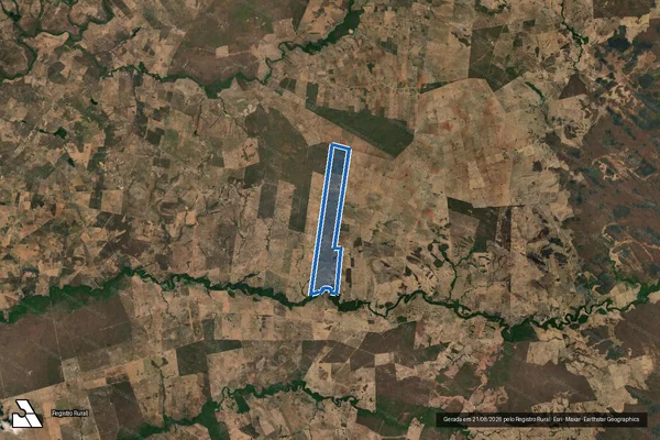Imagem de satélite de FAZENDA GENIPAPO ? GLEBA F - 001 em São Domingos - GO