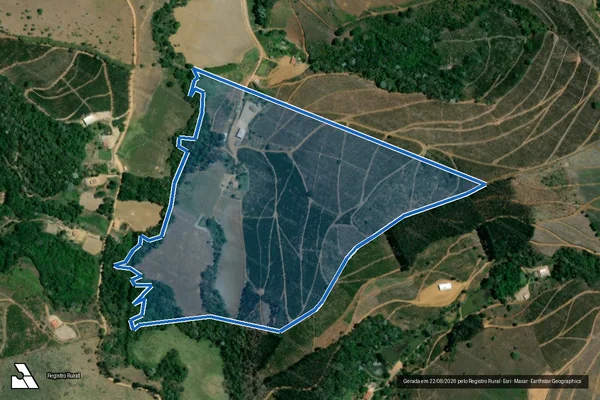 Imagem de satélite de Fazenda Rio Preto - GLEBA C em Caratinga - MG