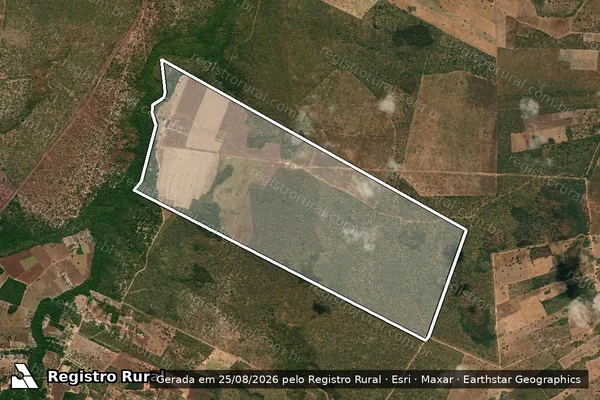Imagem de satélite de Fazenda Buriti Alto II - Parte 1 em Ribeiro Gonçalves - PI