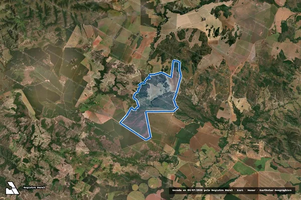 Imagem de satélite de FAZENDA OURO BRANCO - Parte 1 em Mimoso de Goiás - GO