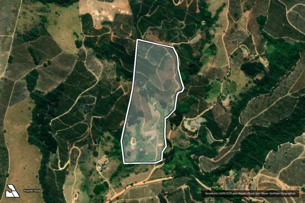 Imagem de satélite de Sítio Mata Dentro - Parcela 1 em Caconde - SP