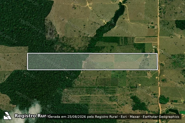 Imagem de satélite de LOTE 164, GLEBA 05, PF JARU OURO PRETO, SÍTIO RAMOS - PARCELA 01 em Cujubim - RO