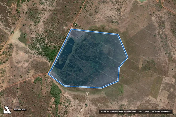 Imagem de satélite de P.A Gibão ? Barragem 01 - P.A Gibão - Barragem 01 em Flores de Goiás - GO