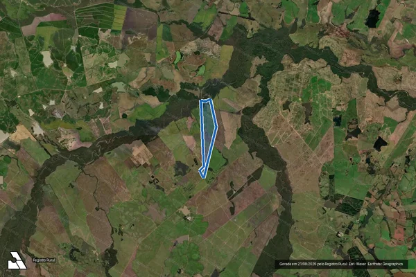 Imagem de satélite de Fazenda do Bolso - Parcela 1 em Santa Margarida do Sul - RS