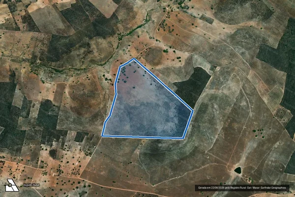 Imagem de satélite de FAZENDA SÃO JOÃO - Parte 1 em Girau do Ponciano - AL