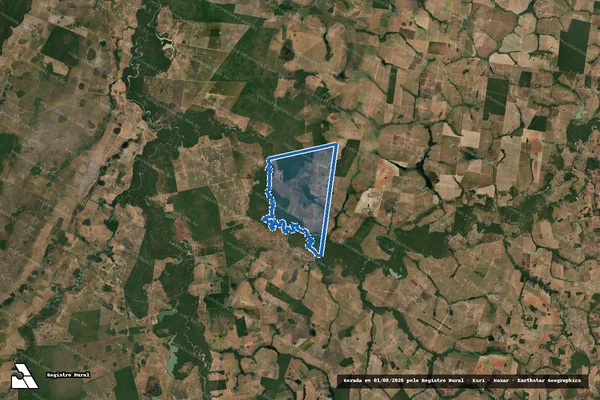 Imagem de satélite de FAZENDA LAGO DO AVIÃO - 001 em Nova Crixás - GO