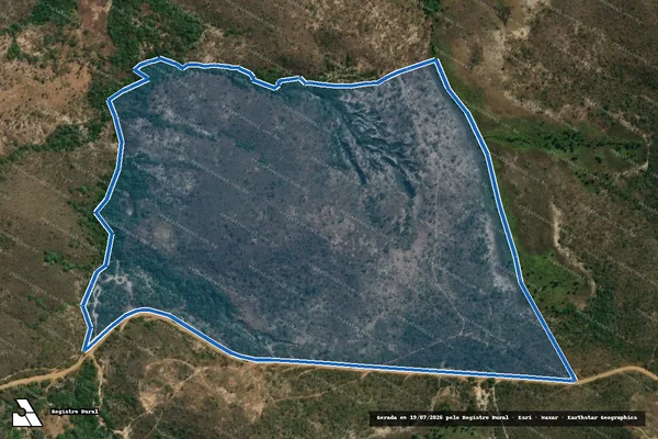 Imagem de satélite de FAZENDA BARREIRO - 001 em Presidente Olegário - MG