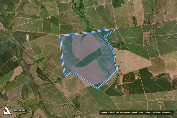 Imagem de satélite de Fazenda Reunidas Santa Izabel - Matrícula nº 968 em Severínia - SP