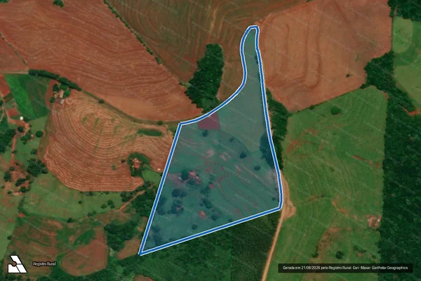 Imagem de satélite de LOTE 135-B - Parte 1 em Campina da Lagoa - PR