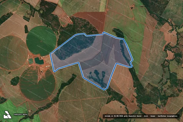 Imagem de satélite de Fazendas Perobas e Campo Belo - Monjolinho e Catingueiro - 001 em Campina Verde - MG