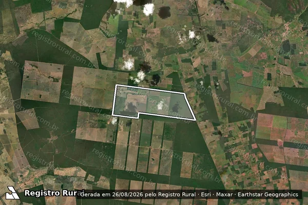 Imagem de satélite de Fazenda Varjada Grande - Fazenda Goitacá em Muquém do São Francisco - BA