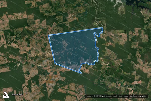Imagem de satélite de Fazenda Mutum em Apiacás - MT