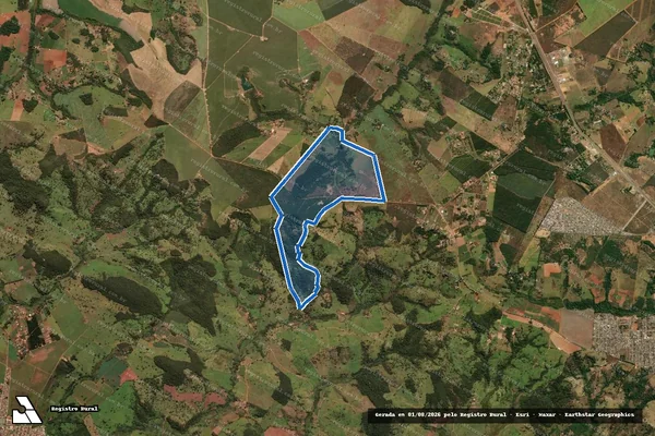 Imagem de satélite de FAZENDA CABECEIRA DO PIANCÓ OU JOÃO LEITE, DENOMINADA SÃO SEBASTIÃO em Anápolis - GO