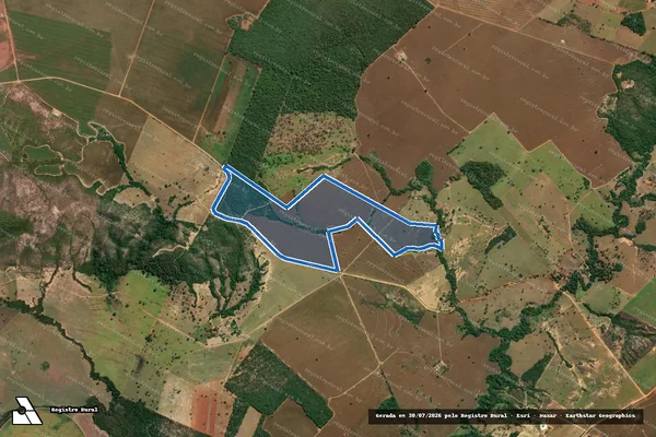 Imagem de satélite de Fazenda São Lucas - Parcela 1 em Mimoso de Goiás - GO