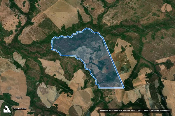 Imagem de satélite de FAZENDA JACARE em Santa Rosa do Tocantins - TO