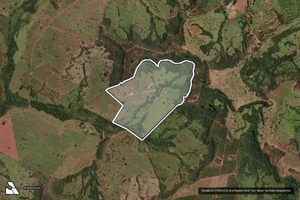Imagem de satélite de FAZENDA NOSSA SENHORA DE LOURDES - 001 em Prata - MG