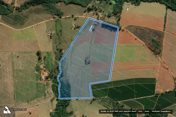 Imagem de satélite de Sitio Joaquina Gomes - Gleba B1 em Jacuí - MG