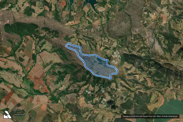 Imagem de satélite de Fazenda Tabuleiro - PARCELA 02 em Carmo do Rio Claro - MG