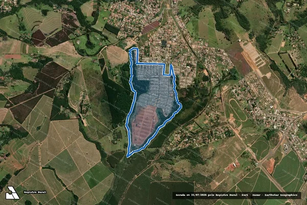 Imagem de satélite de Estância Santa Verônica em Botucatu - SP