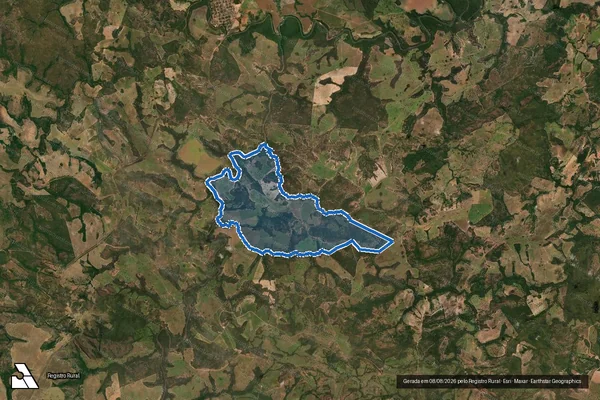 Imagem de satélite de FAZ. BARRA DO SALTO, L. D. CERVO E CÓRREGO DA ANTA - Parte 1 em Santa Rita do Araguaia - GO
