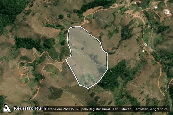 Imagem de satélite de Localidade Santana - Gleba 2 em Mercês - MG
