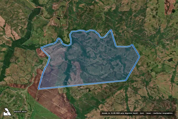 Imagem de satélite de Fazenda Jaguarão Chico - Matrícula 3.487 A em Herval - RS