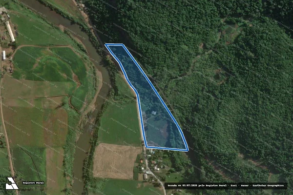 Imagem de satélite de ÁREA DE TERRAS RURAL - PARCELA 02 em Muçum - RS