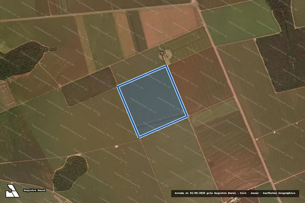 Imagem de satélite de Fazenda Boa Esperança III - Lote 13 - Parcela 1 em Santa Rita do Trivelato - MT