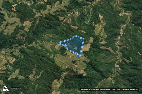 Imagem de satélite de SITIO NIVALDO - Gleba AREA 01 em Apiúna - SC