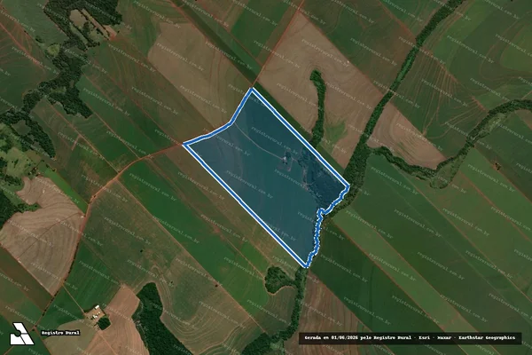 Imagem de satélite de LOTE 240 DA GLEBA ESPERANÇA - Matrícula 850 em Floraí - PR
