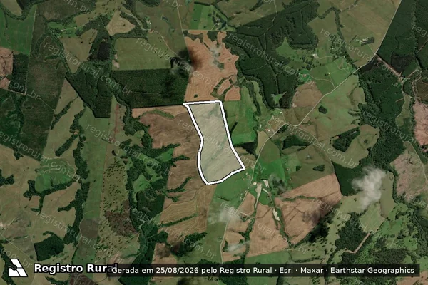 Imagem de satélite de FAZ CAMPO CHATO - LOMBA DIR ESQ - Matr. 4048 em Otacílio Costa - SC