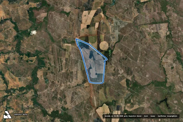 Imagem de satélite de GLEBAS DE TERRAS NA FAZENDA CHORO I II E III - Gleba 01 em Vila Boa - GO