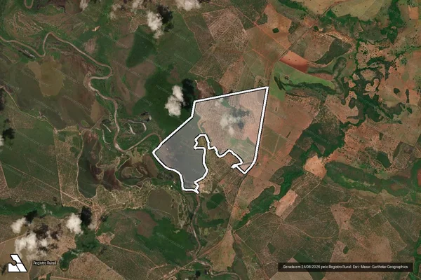 Imagem de satélite de Fazenda São José do Rio Verde - Parte 1 em Serranópolis - GO