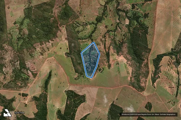 Imagem de satélite de LOTE 1 ? PROJETO DE ASSENTAMENTO ALELUIA - LOTE 1 em Doverlândia - GO