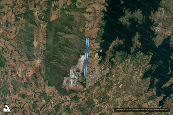 Imagem de satélite de LOTEAMENTO SÃO LORENÇO DO PARAÍSO(PARTE) - Parte 1 em Minaçu - GO