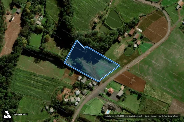 Imagem de satélite de Parte da chácara rural nº (43), do Bloco "C" - Gleba única em Maravilha - SC
