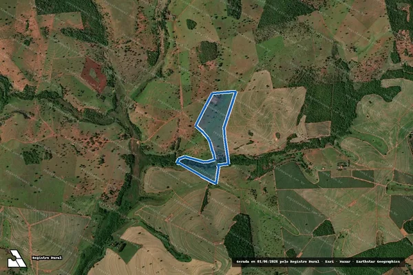 Imagem de satélite de FAZENDA BOM SUCESSO - Gleba PARCELA 60.550-B em Carneirinho - MG